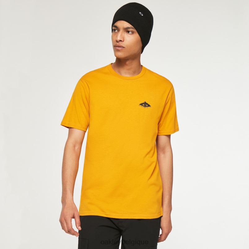 être Oakley vêtements tee-shirt à pointe ellipse jaune ambre LFB042343